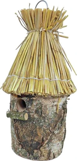 Mezenkast Rond Berken Met Stro Dak