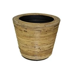 Van Der Leeden Drypot Rotan Streep 42 Cm Naturel