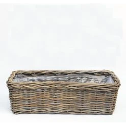 Van Der Leeden Rotan Mand 60 Cm Antiek Grijs