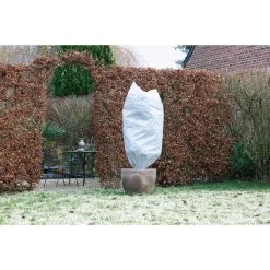 Nature Winterafdekhoes Met Koord H 1.5 Meter D 75 Cm Wit